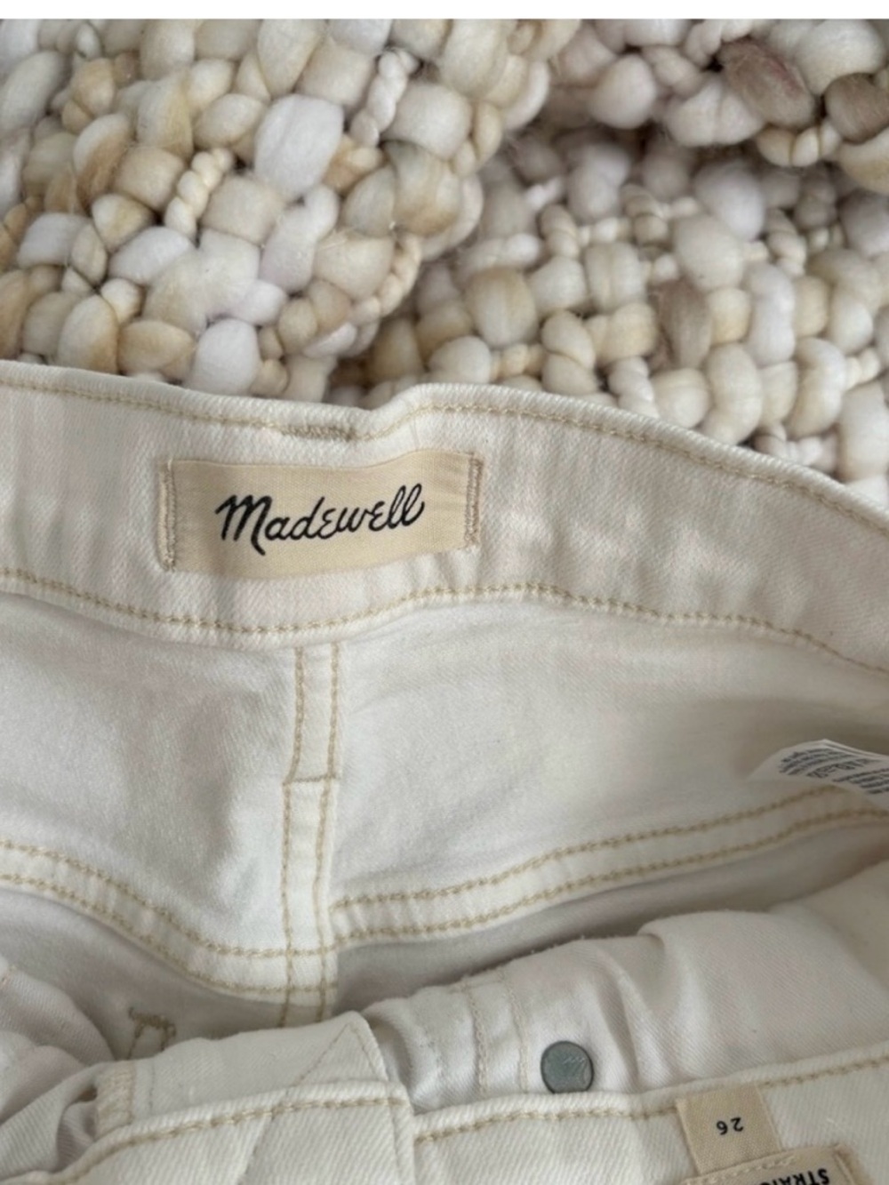 Madewell white Straight-Leg Jeans - Picture 3 of 4